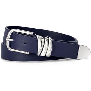 VONMELLI Women's Belt for Jeans Dress Leather Belt for Women Fashion Waist Ladies Belt with Sliver Buckle