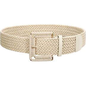 JASGOOD Straw Woven Wide Waist Belt for Dress Womens Boho Braided Belt Fashion Rattan Ladies Big Buckle Dress Belt