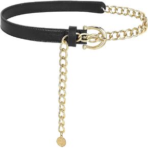 Suyi Women PU Leather Belt Waist Chain Belt for Dresses