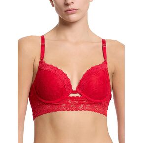hanky panky Women's Sig Lace Plunge Push Up Bra