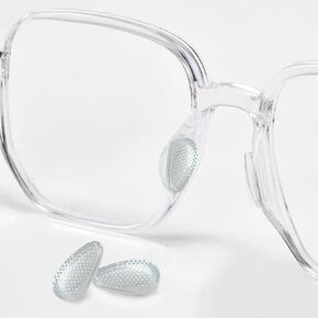 Eyeglass Nose Pads, Anti-Slip Silicone Nose Pads for Glasses, Anti-Slip Heighten Air Chamber Nose Bridge Pads for Eyeglasses and Sunglasses (10 Pair)(Clear)