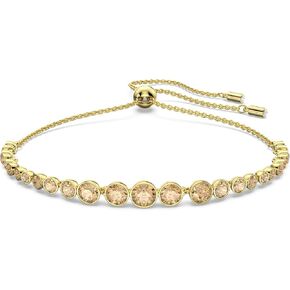 Swarovski Imber Emily bracelet, Mixed round cuts, Gold tone, Gold-tone finish