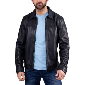 H&D Clothing Polo Collar Premium Leather Jacket Men Old School Style Everyday Wear Real Lambskin Mens Leather Jacket