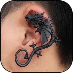 Dragon Ear Cuffs - Gothic Gold Dragon Claw Earrings for Women - Punk Halloween Costume Jewelry Gifts
