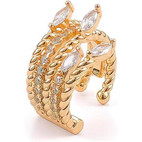 CZ Ear Cuff Earrings for Women Non Piercing Clip on Twisted Earrings for Teen Girls Trendy Simple jewelry Gift