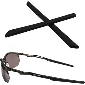 Replacement Earsocks Rubber Temple Sleeve for Oakley Wire Tap 2.0 OO4145 Sunglasses Frame, Black Ear Sleeves