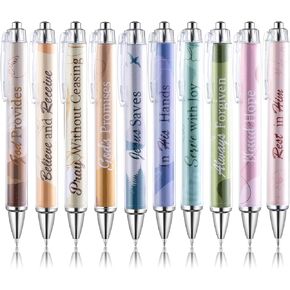 Mr. Pen- Christian Pen Set, 10 Pack, Gradient Style, Black Ink, Bible Verse Pens, Christian Pens for Women, Bible Pens No Bleed Through, Ballpoint Pens Ballpoint, Inspirational Pens in Saudi Arabia