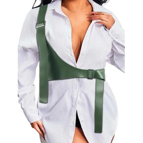 COSYDAYS Plus Size Harness Belts Black Leather Waist Harness Fashion for Woman