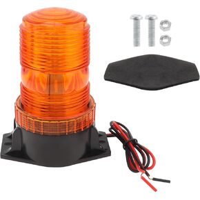 30 LED Amber Beacon Strobe Light, 12-24V Waterproof Flashing Safety Warning Lights, Roof Top Flasher Emergency Flashing Beacon for Forklift Golf Carts UTV Cars Trucks Tractor
