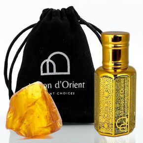 Amber Embrace Perfume Oil 12 mL – Luxurious Oriental Amberwood Patchouli Cedar. Alcohol Free Long Lasting Unisex Oil, Compliment Magnet