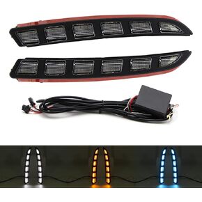 3 Color LED DRL Driving Fog Lamp for Hyundai Tucson NX4 2022 2023 Front Daytime Running Light with Dynamic Sequential Turn Signal