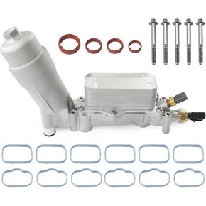 926-959 Upgrade Aluminum Engine Oil Filter Housing Oil Cooler Kit for 2011-2016 Dodge Challenger Charger Journey Caravan Durango Jeep Wrangler Grand Cherokee Chrysler 200 300 Ram ProMaster 3.6 926-876