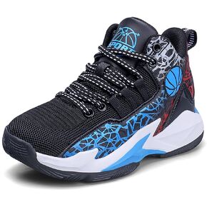 Kids Basketball Shoes High-top Sports Shoes Boys Sneakers Durable Lace-up Non-Slip Running Shoes Secure for Little Kids Big Kids