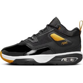 Nike Jordan Stay Fanyal 3 Big Kids 'Shoes (FB9922-071 ، Black/White/Yellow Ocher) Size 7