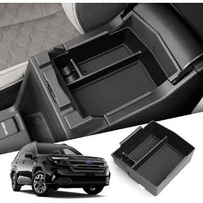 smabee Center Console Organizer Tray for 2025 Subaru Forester Armrest Storage Insert Box Center Console Storage Tray Insert ABS Interior Accessories Black