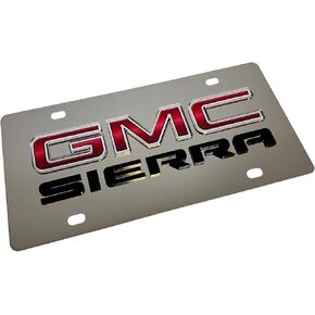 Eurosport Daytona- متوافق مع -، GMC Sierra Badge -لوحة ترخيص الفولاذ بدون تخطي