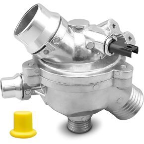 Upgrade Aluminum Thermostat Housing Assy Compatible with BMW E90 E92 E60 325i 328i 330i 335i 525i 528, Engine Coolant Thermostat Assembly Replace 11537549476 11537536655 11537544788 902-816