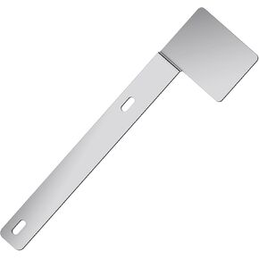 Blulu 1 Pcs Hawaii State Safety Check Sticker Plate Stainless Steel License Plate Bracket with 15 Degree Angled Long 2 Holes Vertical License Sticker Bracket Mount