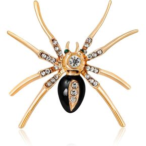 Spider Brooch Pin Halloween Spider Brooch for Women Gothic Spider Pins and Brooches Vintage Coat Accessory Metal Animal Lapel Pin Banquet Pins Backpack Bag Pin