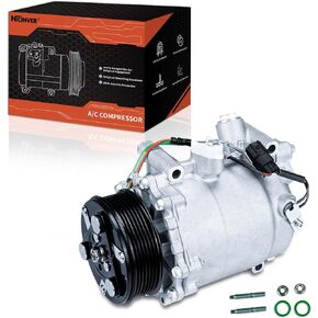 AC compressor Air Conditioning Compressor & A/C Clutch for Honda CR-V 2.4L 2007-2008, 2010-2014, Civic 2012-2014, Fits for Acura RDX 2.3L 2007-2012, ‎ ILX 2.4L 2013-2015, 4717053