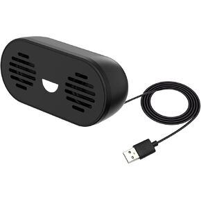 مكبر صوت كمبيوتر Apqfw لسطح المكتب، HM-5015 مكبر صوت USB للكمبيوتر/الكمبيوتر المحمول مع صوت ستيريو وإضاءة LED، مكبر صوت كمبيوتر صغير Plug-N-Play للكمبيوتر المكتبي، أسود