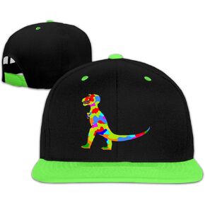 Negi Kids Dinosaur Toddler Baseball Cap ، قبعات الأولاد تتراوح أعمارهم بين 4-8 ، أخضر ، نمط ديناصور ، قبعة سائق شاحنة غير رسمي