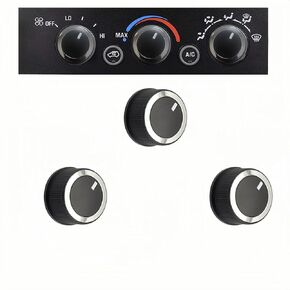 3PCS 84793085 84141127 AC Temperature Control Knob Compatible with Chevrolet Express 1500 2500 3500 & GMC Savana 1500 2500 3500