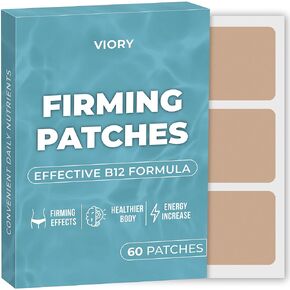 B12 Firming Patches (Pack of 60) - 100% Natural Patch for Women and Men - Energy, Focus & Body Support - Enhanced Formula