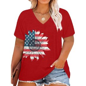 Mousya plus size Women American Flag Lex