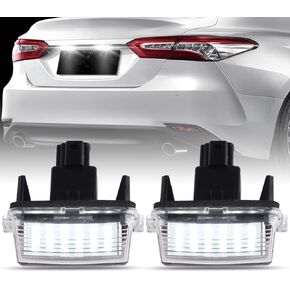 LED لوحة رخصة LECK ASSEMBLY 2PCS LED TAG LIGHT LIDER LAMP LAMP لتويوتا كامري هايلاندر أفالون بريوس C لملحقات Toyota Truck Pack 2