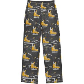 Pancake Boy's Pajama Pants Kids Long Sleep PJ Pant Boy Pajama Bottoms Elastic Waist Lounge Pants with 2 Pockets L