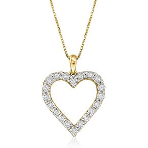 Ross-Simons 0.30 ct. t.w. Diamond Heart Pendant Necklace