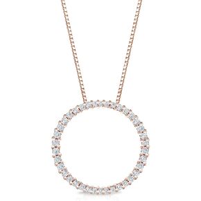 Diamond Wish 1/6 إلى 1 قيراط دائرة الماس من الحياة حول قلادة قلادة مستديرة للنساء في الذهب 14K (I1-I2 ، CTTW) على سلسلة طويلة 18 بوصة مع مشبك حلقة الربيع