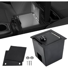 3mirrors Center Console Safe Gun Safe with Spring Hinges and LED Lights Compatible with 2016-2023 Toyota Tacoma Replacement for 00016-35986