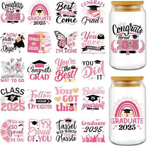 UV DTF Cup Wrap - 20 Sheets Mom Sunflower UV DTF Cup Wraps for 16 oz Butterfly Flower Uvdtf Cup Wraps Waterproof UV DTF Decals Personalized UV DTF Wraps for Glass Cups Wood Crafts in Kuwait