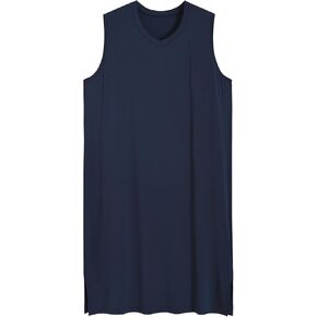 Latuza Men's Bamboo Viscose Nightshirt Sleeveless Sleep Shirt in Kuwait