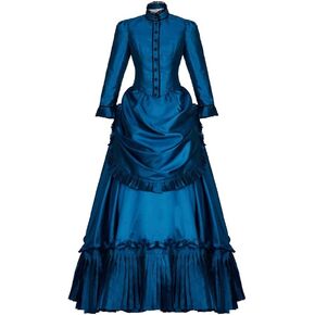 Ghosts Hetty Cosplay Costume Dress Vintage Victorian Bustle Dress Civil War Southern Belle Ball Gown