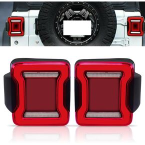 زوج مصابيح LED LED Tail Assembly ملاءمة لجيب Wrangler JK 2007-2018 Red Driver Side Side W/Lapt