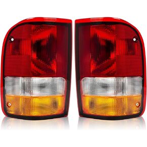 RANSOTO LEAR BRAKE TAIL LIGHT متوافق مع 1993-1997 FORD RANGER استبدال FO2800110 FO2801110 F37Z13405A F37Z13404A جانب السائق الأيسر والركاب الأيمن بدون لمبات
