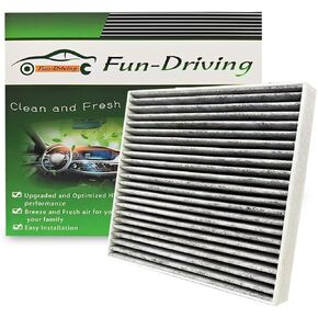 FUN-DRIVING FD12968 Rear Cabin Air Filter for Kia Carnival 2025 2024 2023 2022 97133-R0500 (Size 8.36x7.93x0.79inch,Cabin Filter Location:Rear under the hood)