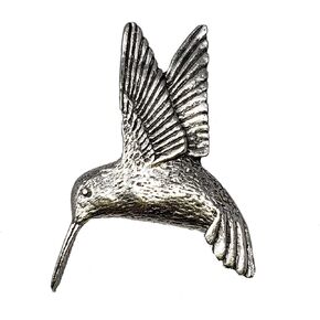 Hummingbird Pewter Lapel Pin Brooch - USA Made - Hand Crafted-L8