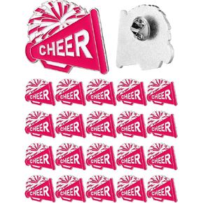 20 Pcs Cheer Enamel Pins Bulk, Ideal as Cheerleading Teams' Gifts, Souvenirs, Accessories, Jewelry, Goodie Bag Stuffers, and Party Supplies