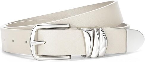 VONMELLI Women's Belt for Jeans Dress Leather Belt for Women Fashion Waist Ladies Belt with Sliver Buckle in Saudi Arabia