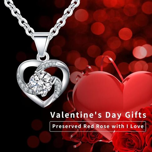 Valentine's Day Gift, Save Rose Necklace for Girlfriend, Rose Box, Rose Necklace, Gift for Girlfriend Mom Sister, Forever Rose, Eternal Rose, Gift for Her in Saudi Arabia