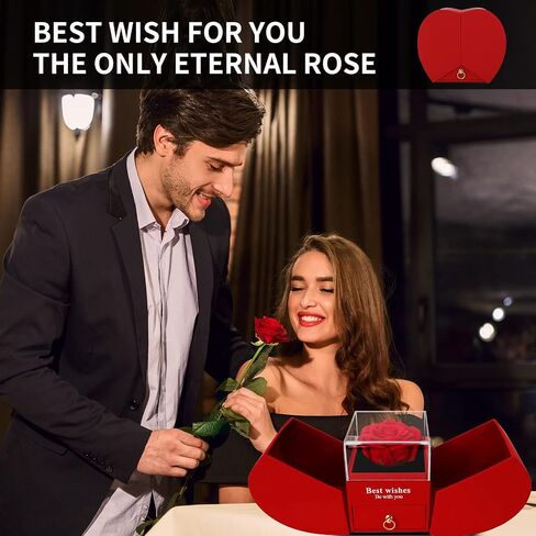 Valentine's Day Gift, Save Rose Necklace for Girlfriend, Rose Box, Rose Necklace, Gift for Girlfriend Mom Sister, Forever Rose, Eternal Rose, Gift for Her in Saudi Arabia