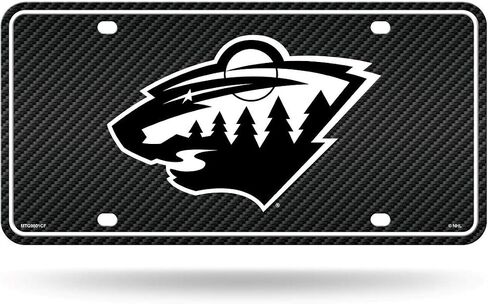 Rico Industries NHL Buffalo Sabers علامة تلقائية معدنية من ألياف الكربون مقاس 8.5 بوصة × 11 بوصة - رائعة للشاحنة/السيارة/سيارات الدفع الرباعي in Saudi Arabia