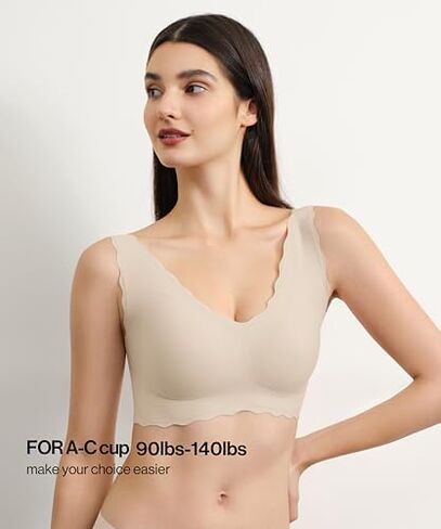 Bras for Women, Deep V Wireless Bras for Women, Comfortable Womens Bras no Underwire in Saudi Arabia