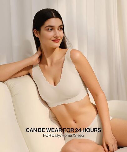 Bras for Women, Deep V Wireless Bras for Women, Comfortable Womens Bras no Underwire in Saudi Arabia