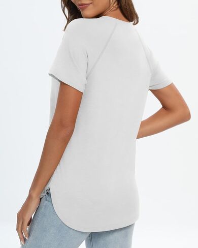 Huukeay 4 Pack Women's Short Sleeve T Shirts ، Crewneck غير الرسمي Raglan Tee Tee Summer Summer Sumpt in Kuwait