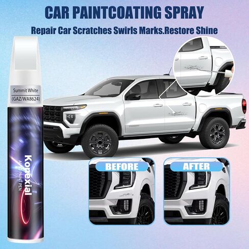 Car Touch Up Paint(Summit White(GAZ/WA8624)) Compatible With GMC, Premium Car Scratch Remover for Deep Scratches, Car Paint Pen Scratch Repair Two-In-One Touch Up Paint in Saudi Arabia